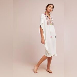 Anthropologie Postmark Bilson Embroidered Caftan, Size XS/S